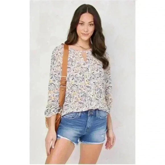 Collective Concepts Paisley Floral Blouse, Size MP - Picture 1 of 14
